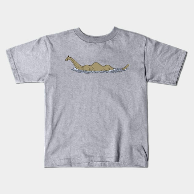 Nessie the Loch Ness Monster Kids T-Shirt by AzureLionProductions